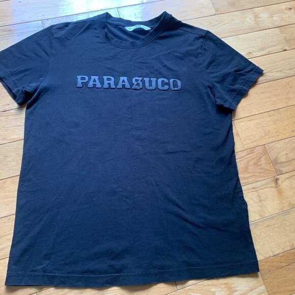 Parasuco Black Logo Graphic Tee – Size M - Picture 2 of 8